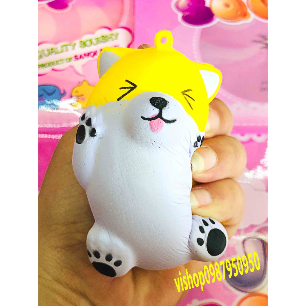 ĐỒ CHƠI SQUISHY  CHUỘT HAMSTER Ú TRÒN NHẮM MẮT LÈ LƯỠI mã FQV4 Wcàng mua càng rẻ