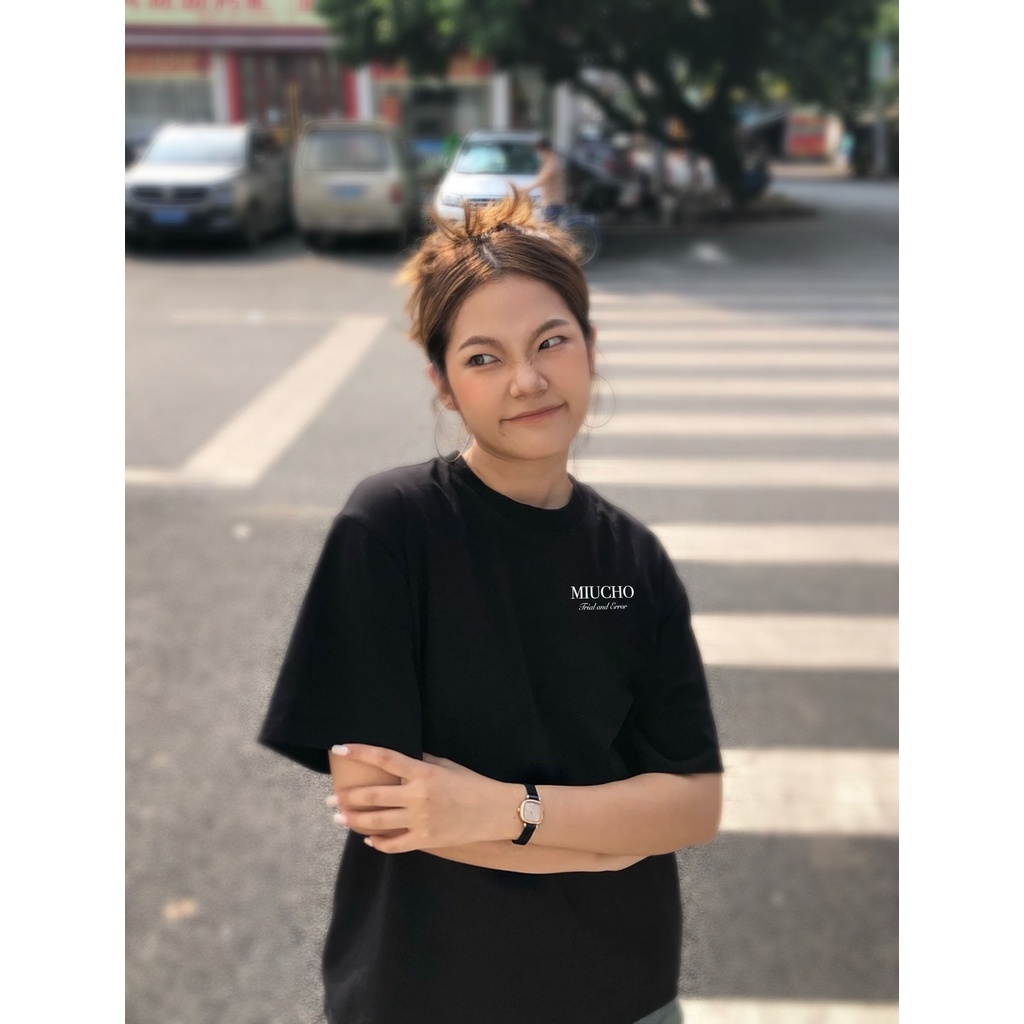Áo thun unisex local brand Miucho form rộng tay lỡ chất vải cotton Miucho AT287 in basic