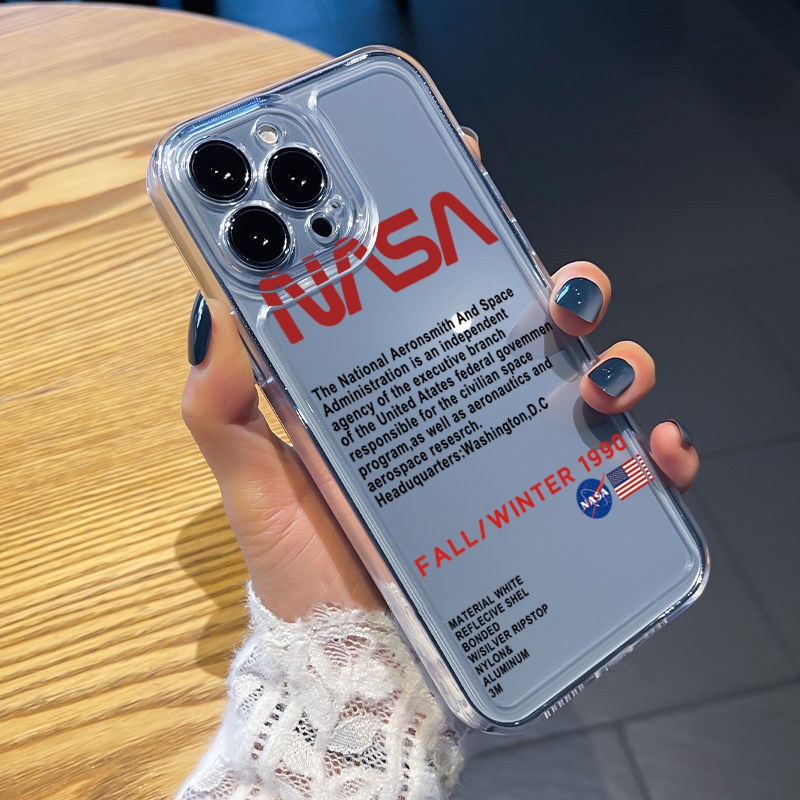 Ốp Điện Thoại TPU Gel Đệm Khí Chống Rơi Hình NASA Cho Samsung Galaxy S22 Plus Note 20 Ultra 10 S21 FE S20