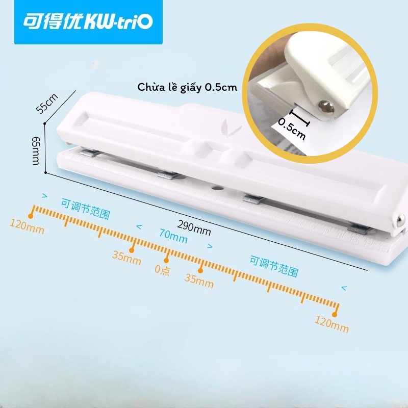 Dụng cụ bấm lỗ giấy sổ còng 4 lỗ, đục lỗ giấy sổ planner, bullet journal Decorme