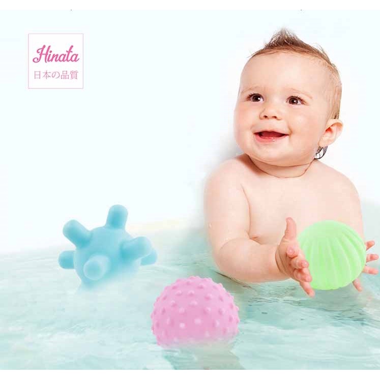 Bộ đồ chơi quả cầu massage cho bé HINATA - Cao su non mềm mại DC50