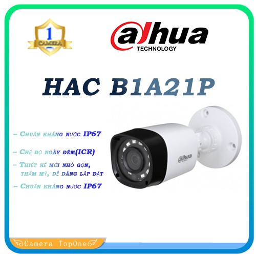 Camera Dahua DH HAC B1A21P 2m 1080p - HÀNG DSS CHÍNH HÃNG