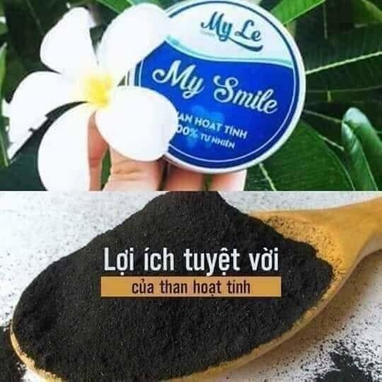 Tẩy trắng răng, làm trắng răng bằng than hoạt tính My Smile - 100% từ thiên nhiên an toàn ✯ Hỗ trợ Hôi Miệng - An toàn