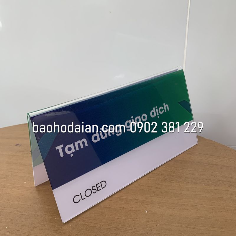 Bảng tên chức danh nghề nghiệp mica 2 mặt 10 x 20cm (theo yêu cầu)