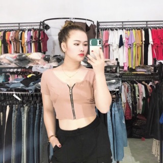 Áo crt khoá ngực