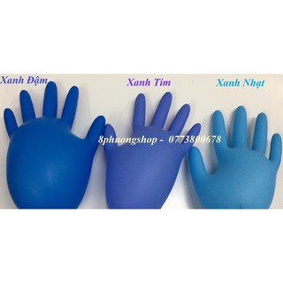 Combo 10 hộp găng tay y tế màu Xanh không bột ( 1 thùng )