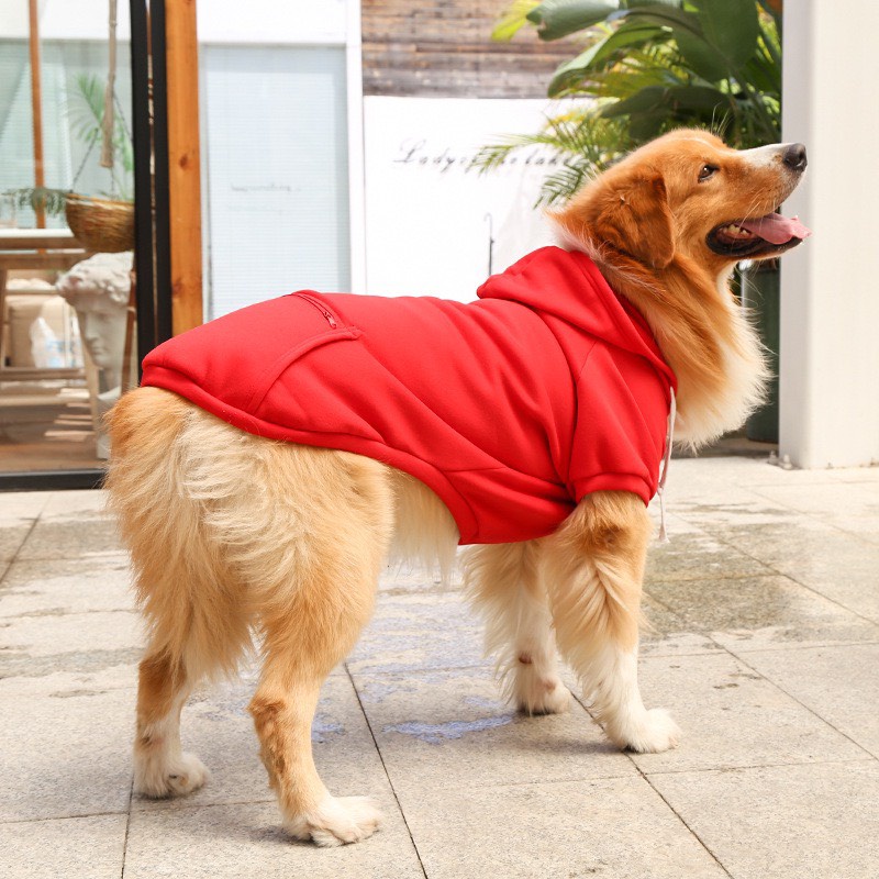 Áo cho chó lớn kiểu dáng hoodie nhiều màu sắc - Áo nỉ có mũ cho cho thú cưng đến 40kg
