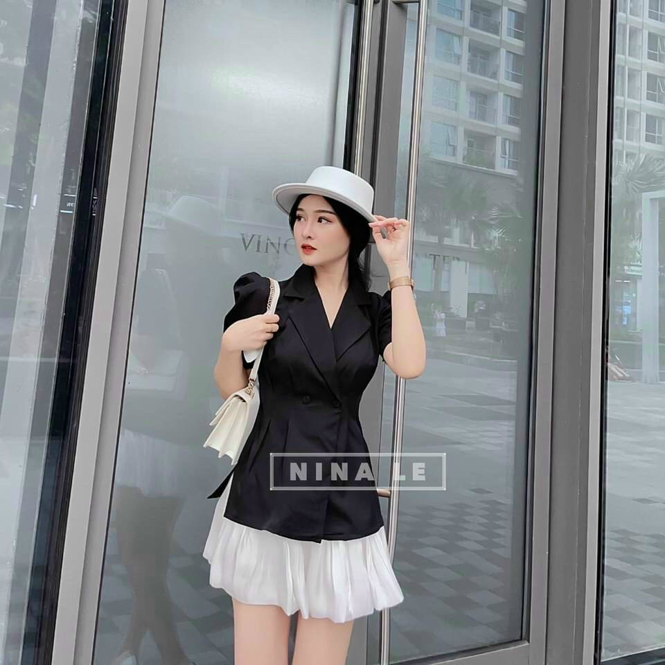 Áo vest kèm chân váy bí dễ thương