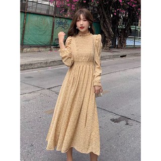 Váy hoa nhí maxi dáng tiểu thư