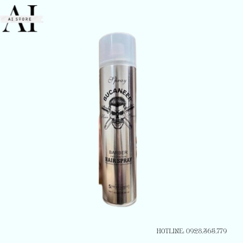 Gôm, keo xịt tóc BUCANEER 320ml tạo kiểu giữ nếp cho tóc. HÀNG CHÍNH HÃNG. AI Store
