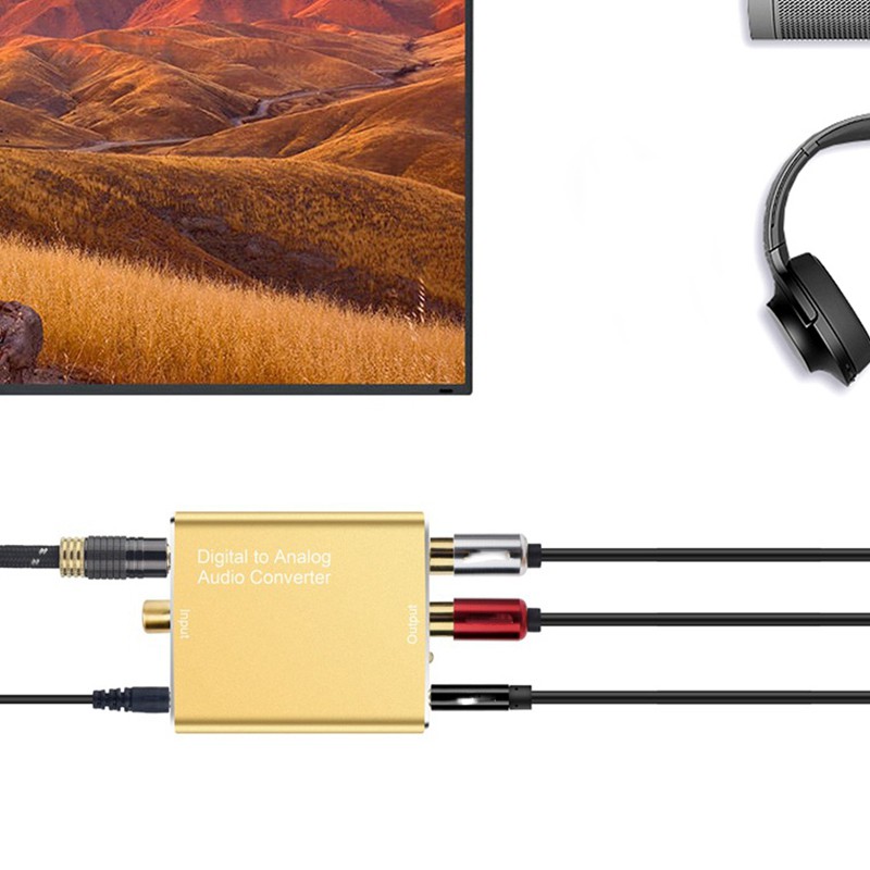 VEGGIEG Optical Stereo RCA L/R 3.5mm Aux Audio Adapter Converter | BigBuy360 - bigbuy360.vn