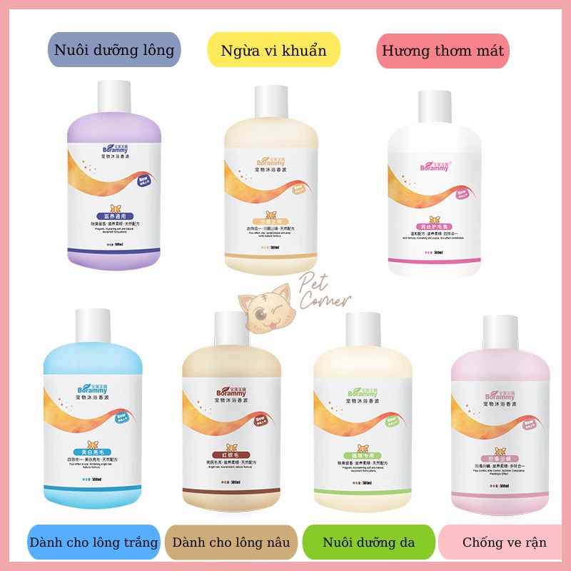 Sữa tắm cho chó mèo Borammy 500ml
