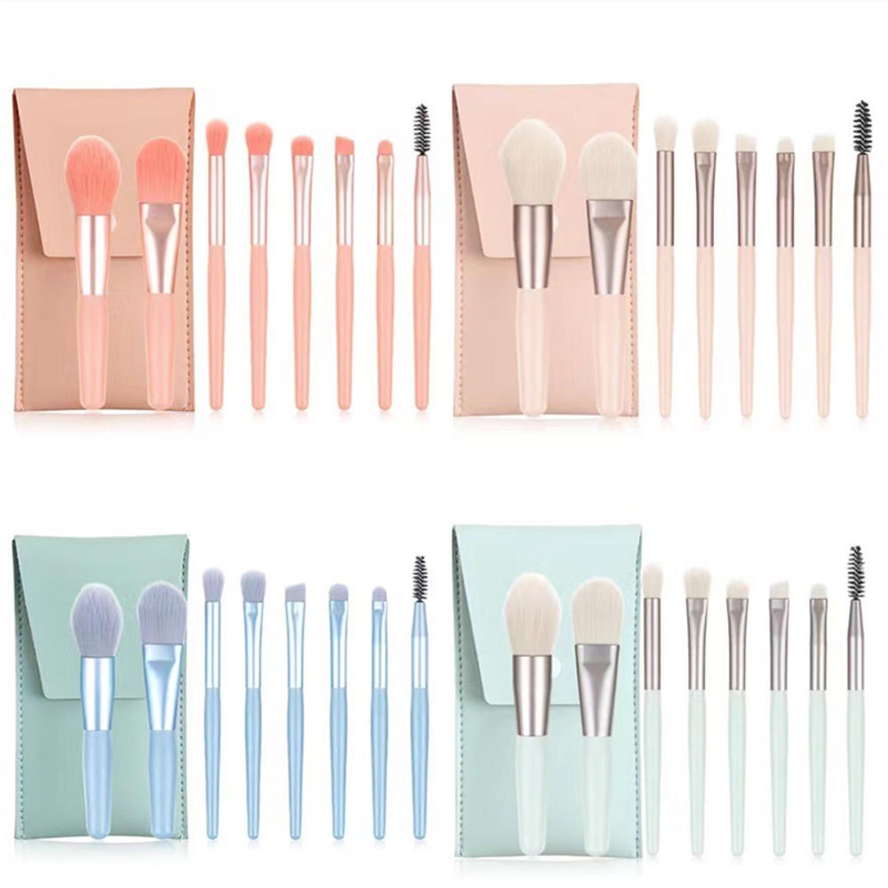 Set 8 Cọ Trang Điểm Lông Mềm Mini Tiện Lợi