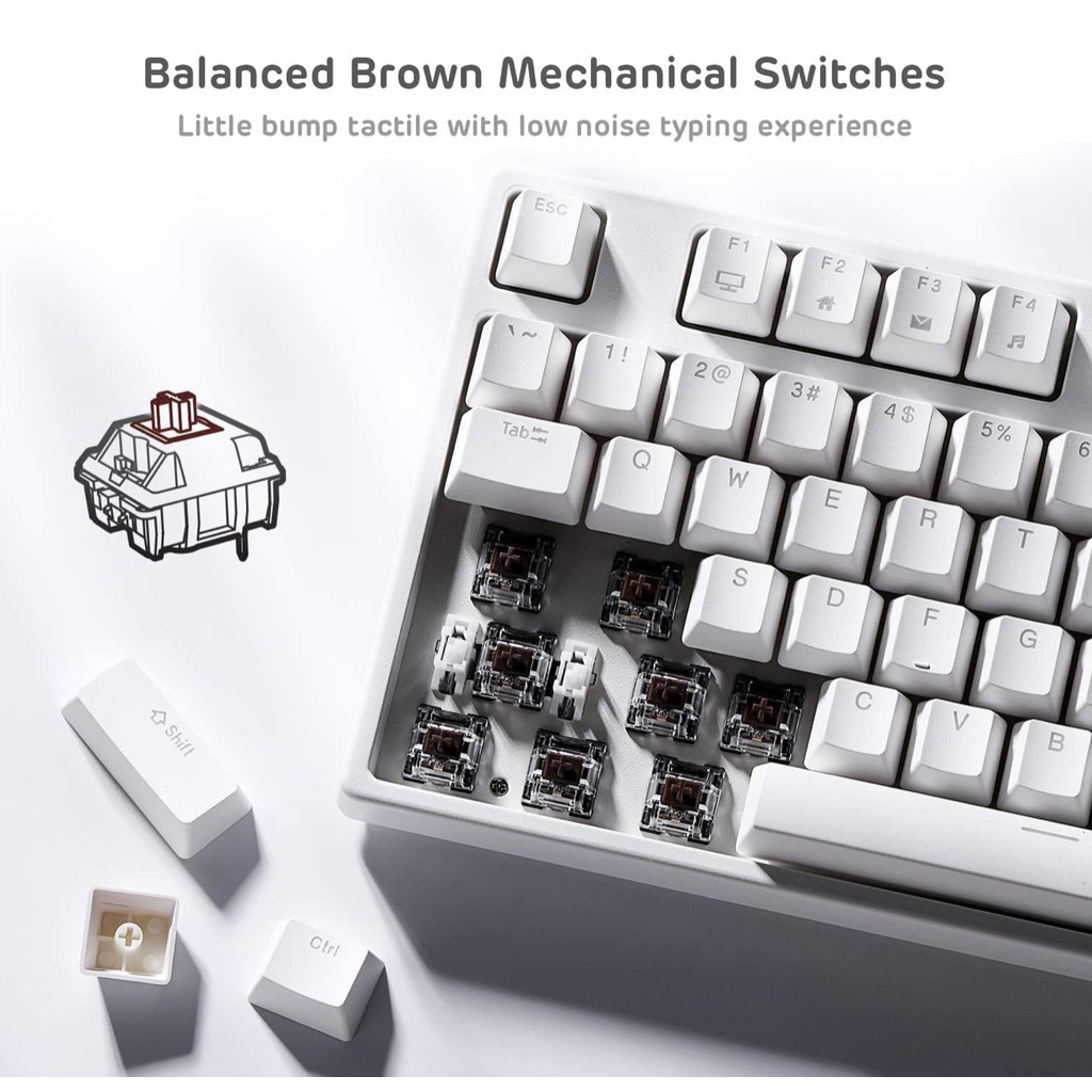 HOTSWAP RK987 RGB - Bàn phím cơ không dây Royal Kludge RK987 RGB kết nối 3 Mode dành cho PC, Laptop và điện thoại