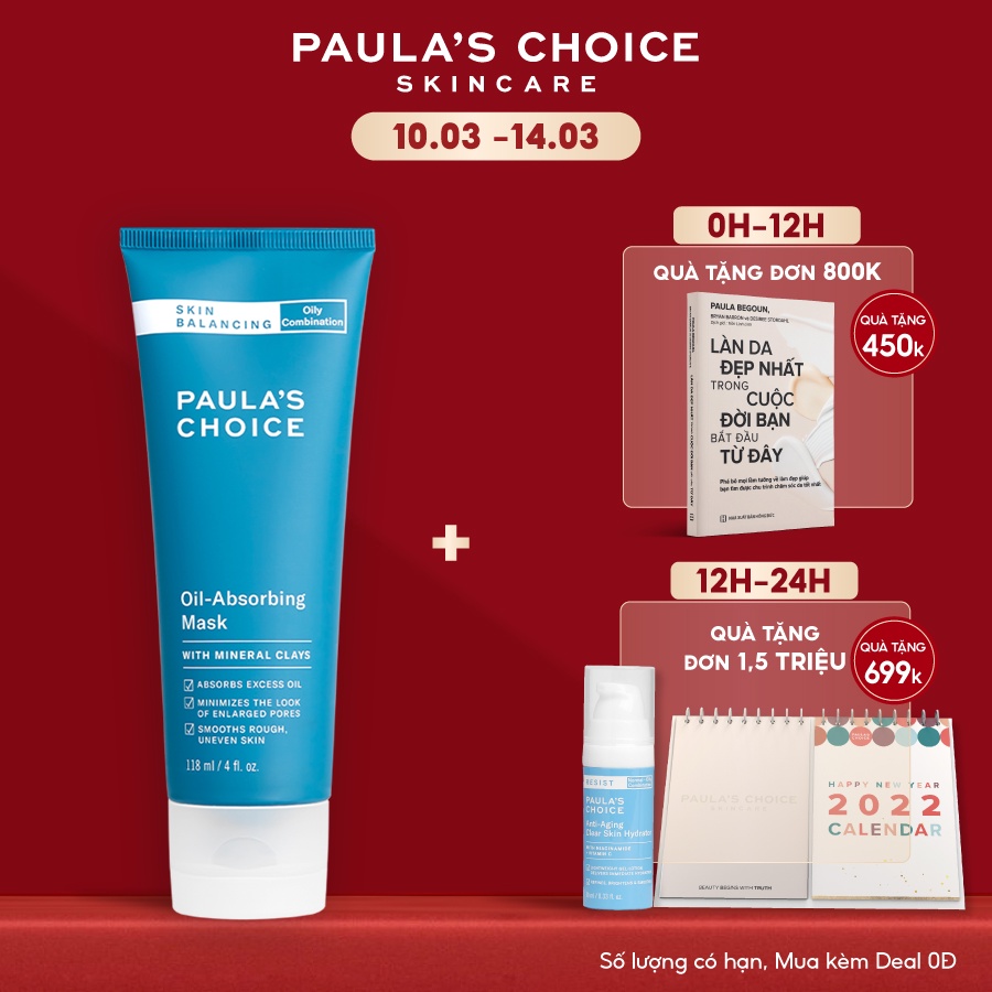 Mặt nạ giảm dầu Paula's Choice Skin Balancing Oil Absorbing Mask 118ml 2750