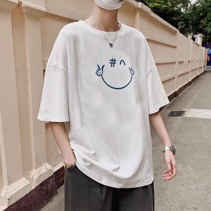 Áo Phông Mặt Cười 3 Màu Cơ Bản Thoải Mái Hoạt Động Mã SP GAREM 2022