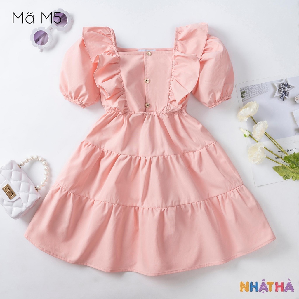 Váy Bé Gái Công Chúa NHẬT HÀ Chất Thô Mềm Dáng Xòe Siêu Điệu Size Đại Từ 12 - 43kg