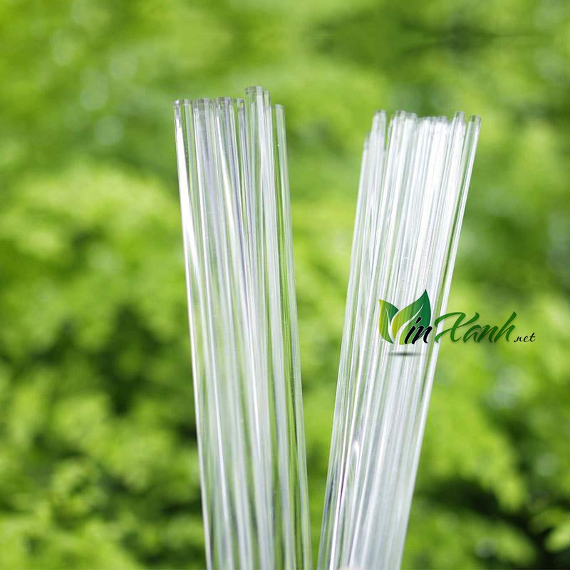 Đoạn que mica trong suốt hình trụ làm phụ kiện trang trí tiểu cảnh, DIY