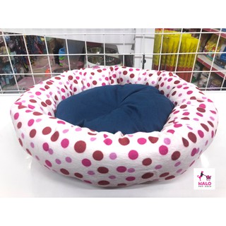 đệm tròn chấm bi (40cm) dành cho chó mèo