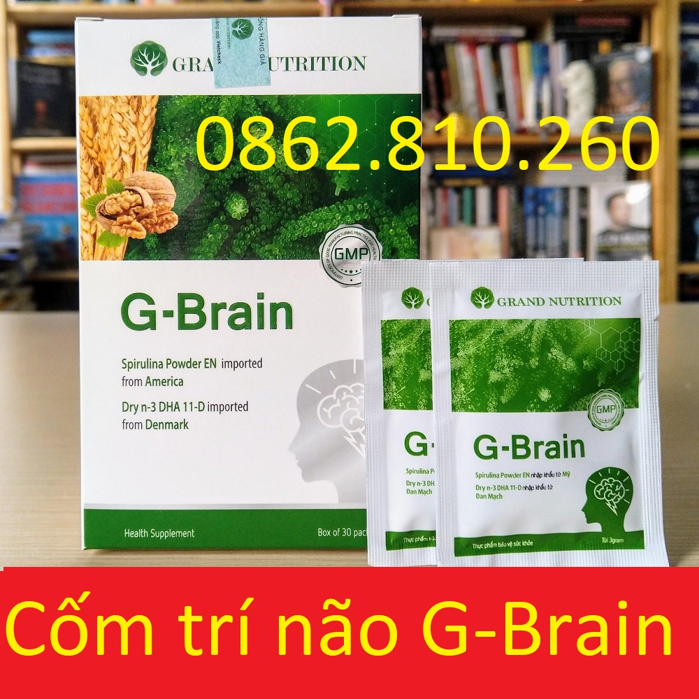 G-Brain Hỗ trợ phát triển Trí Não, tăng cường hệ Miễn Dịch cho Trẻ hộp 30 gói ( gbrain )