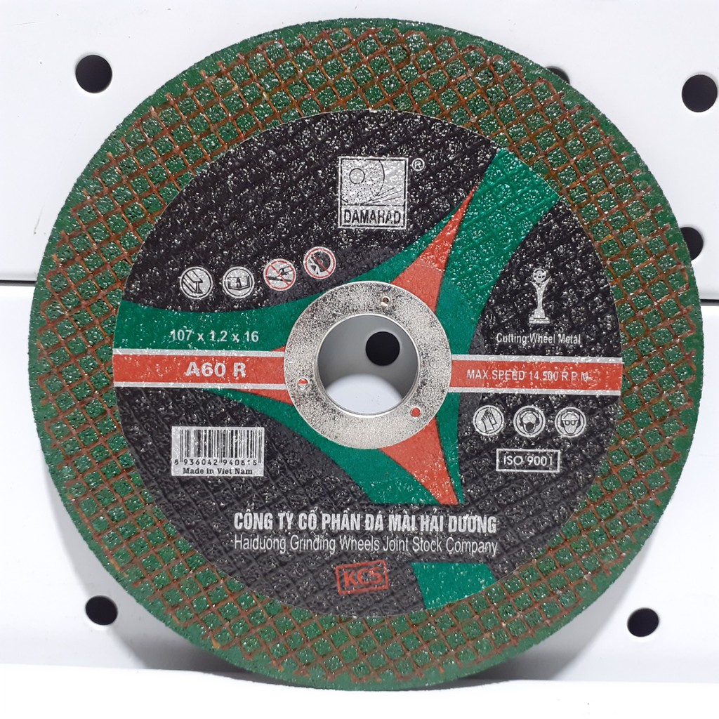 Đá cắt sắt 107mm Hải Dương xanh mỏng 107x1.2x16mm