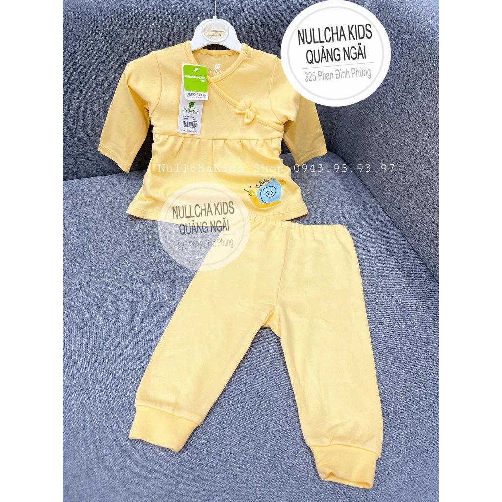 LULLABY Bộ dài tay thu đông chất cotton dày dặn cho bé trai bé gái
