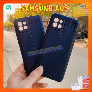 Ốp lưng Samsung A03 Ốp dẻo da Autofocus ôm gọn máy màu đen