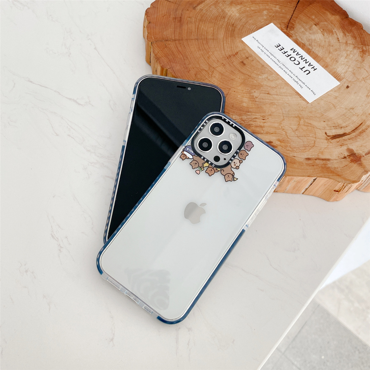 Ốp điện thoại silicon mềm hình gấu bảo vệ camera cho iPhone 12pro max 12mini 11 Pro 11Pro Max XS Max XR SE 7 8 Plus | BigBuy360 - bigbuy360.vn