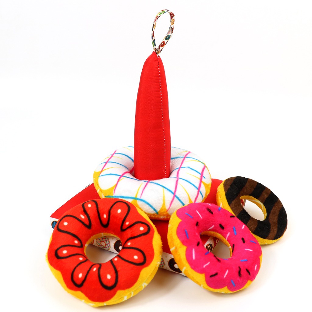 Bộ Xếp Chồng Mô Phỏng Bánh Donut - Đồ Chơi Vải An Toàn Cho Bé Từ 6 Tháng - Pipovietnam