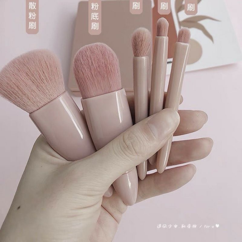 Bộ set cọ trang điểm make up cá nhân 5 món lông mềm mượt dễ tán