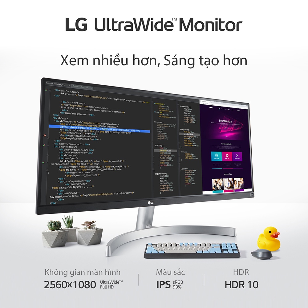 [Mã ELLGHOT giảm 7% đơn 5TR] Màn Hình LG 29WN600-W 29&quot; IPS 75Hz Freesync HDR UWFHD - Chính Hãng