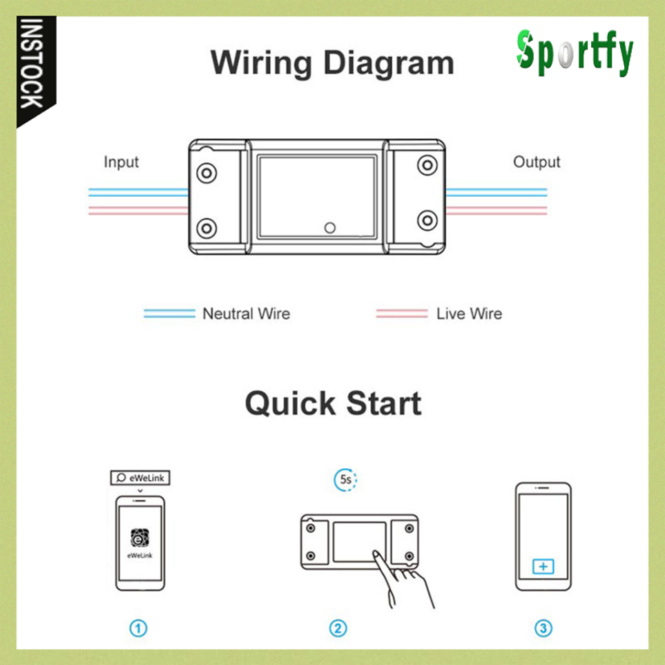 Bộ Điều Khiển Đèn Không Dây Thông Minh Sportfy Wifi Diy