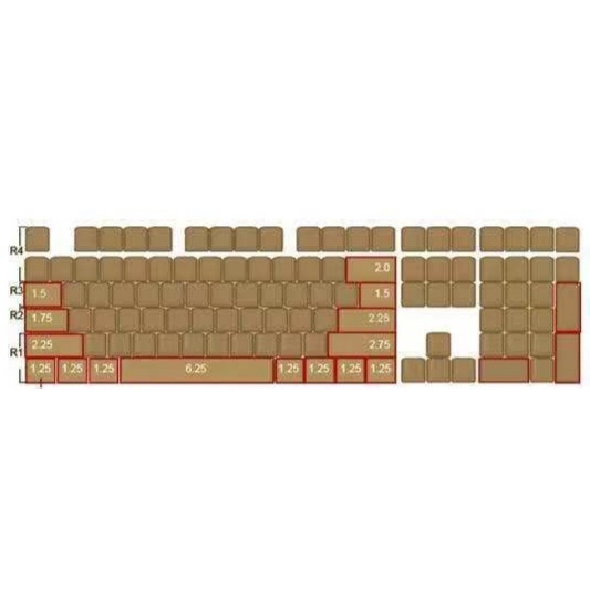 Bộ Nút Bàn Phím Cơ 6 Phím PBT PBT Cho Fuji cherryR4