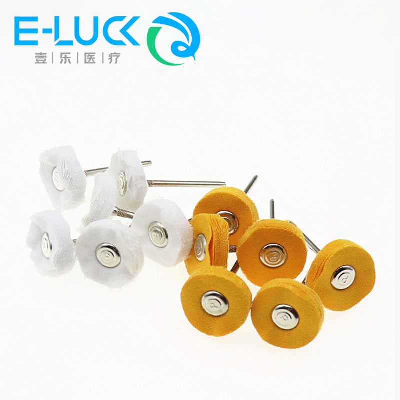 Bộ 10 Bông Đánh Bóng Và Đánh Bóng Răng Dạng Trục Xoay Bằng Vải Dành Cho Làm Sạch Răng Miệng