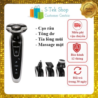 Máy cạo râu nam đa năng PHOLZPS 4 in 1, cắt tỉa lông mũi, tông đơ, massage mặt, Dao cạo râu điện 3 lưỡi cao cấp