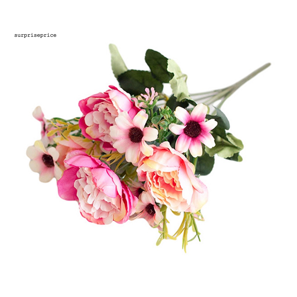 Hoa Mẫu Đơn Giả Bằng Lụa Dùng Trang Trí Phòng Khách/Tiệc Cưới