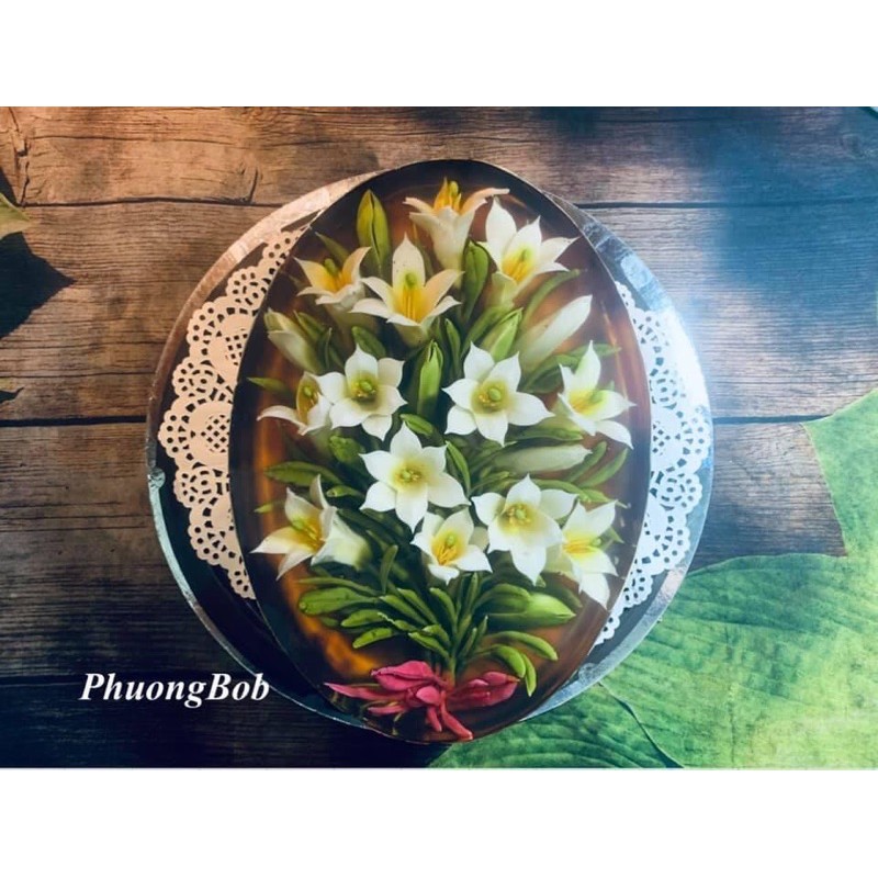 Bộ kim làm thạch 3D Hoa Loa Kèn- Hoa Ly Ly 4 kim set39