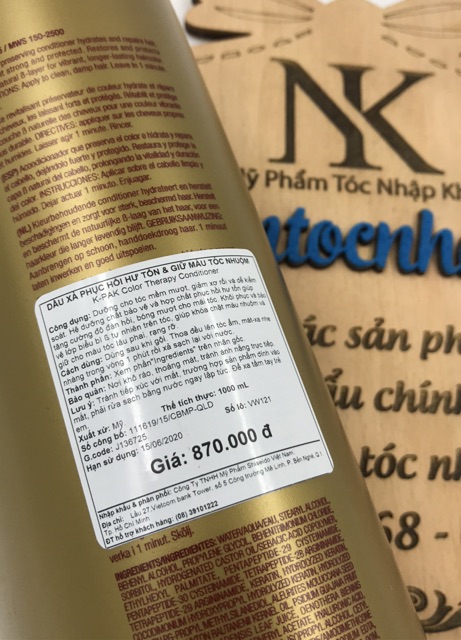 Dầu xã chăm sóc tóc nhuộm Joico K-Pak Color 1000ML