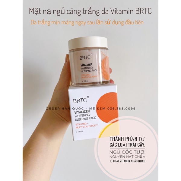 Mặt nạ ngủ trắng da BRTC Vitalizer Whitening Sleeping Pack