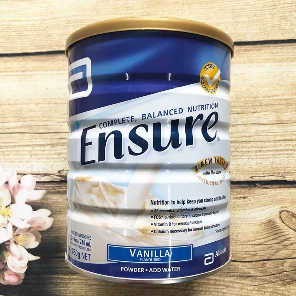 Sữa Ensure Úc Hộp 850g (Date 2025) Hương Vanilla Chính Hãng Giá Tốt