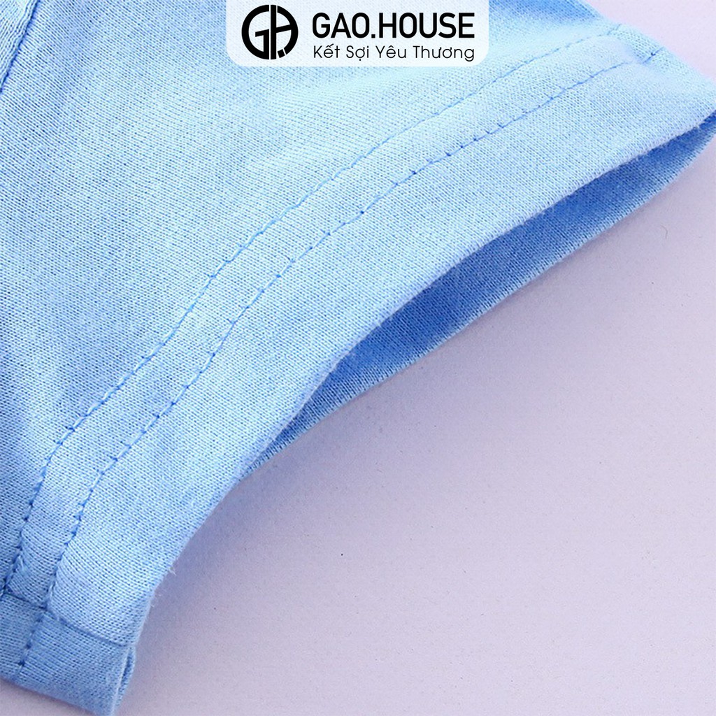 Áo thun trẻ em Gạo House cotton 4 chiều cổ tròn cộc tay dáng basic - Không in hình