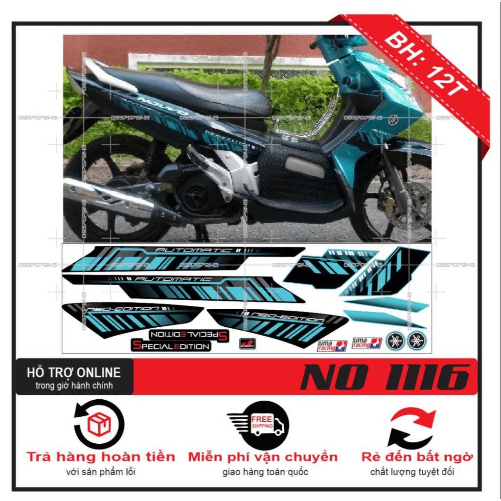 TEM XE NOUVO 3 2008 MẪU ZIN -- SHIN DECAL 2