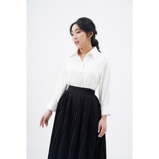 Áo sơ mi nữ lụa mềm cổ đức Lucci Harriet