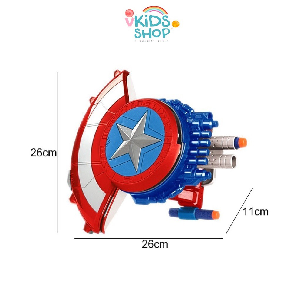 Đồ chơi khiên Captain Marvel đạn xốp mềm cho bé-H1000