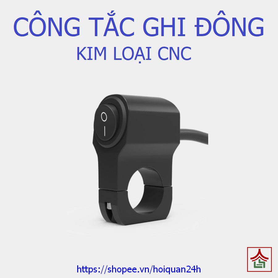 Công tắc Ghi Đông 2 chế độ cho xe máy, xe điện Kim Loại nguyên khối