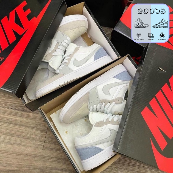 Giày Jordan 1 Low Paris Màu Xám Nam Nữ, Giày Sneaker JD1 Paris Cổ Thấp Bản Đẹp Full Box bill