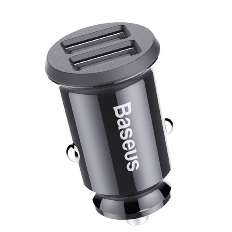 ✅giảm giá - Tẩu sạc cốc sạc cho xe hơi trên oto BASEUS 3.1A 2 CỔNG USB sạc nhanh