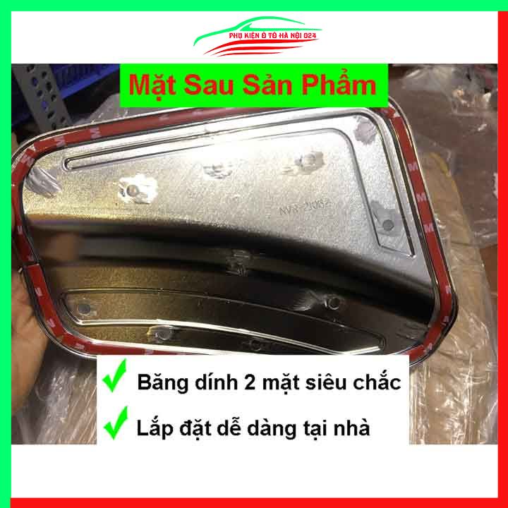 Ốp nắp xăng Navara 2022-2023 mạ crom bảo vệ chống trầy trang trí ô tô