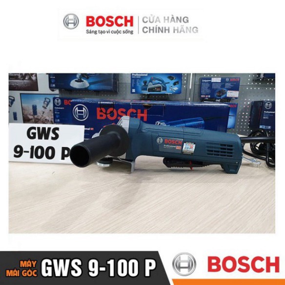 [HÀNG CHÍNH HÃNG] Máy Mài Góc Bosch GWS 9-100 P (100MM-800W), Công Tắc An Toàn , Giá Cạnh Tranh, Chất Lượng Hàng Đầu