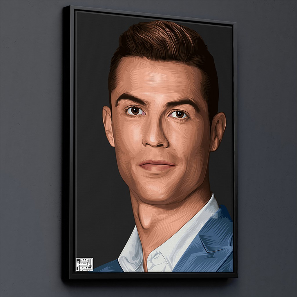 TRANH CANVAS CẦU THỦ BÓNG ĐÁ treo tường in theo yêu cầu - Cristiano Ronaldo CR7 18